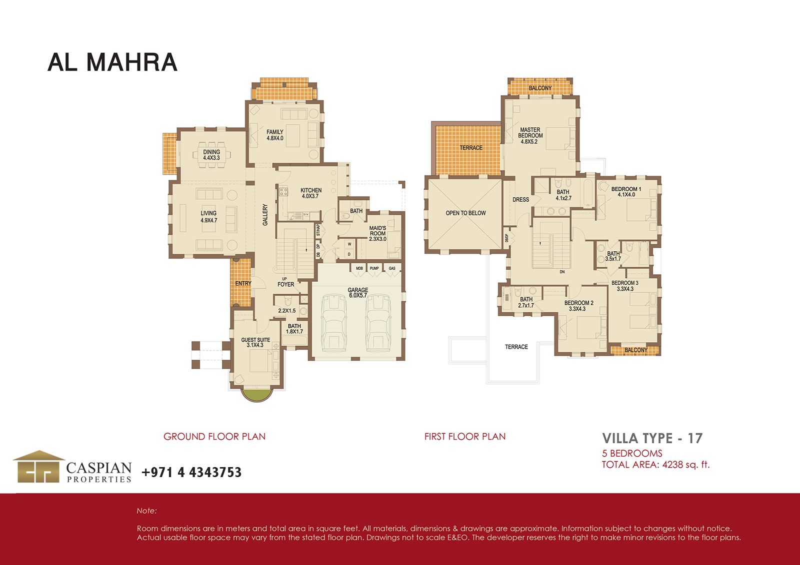 Arabian Ranches Al Mahra Floor Plans