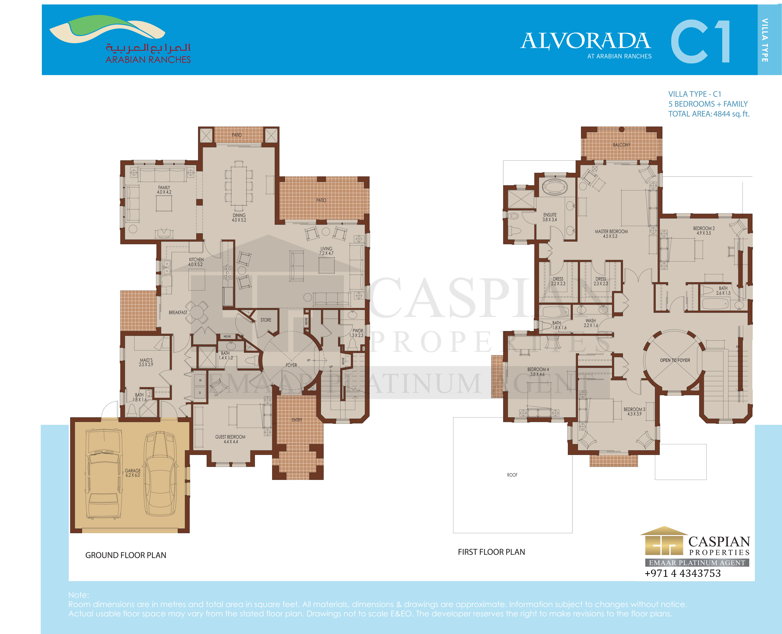 Arabian Ranches Alvorada Floor Plans