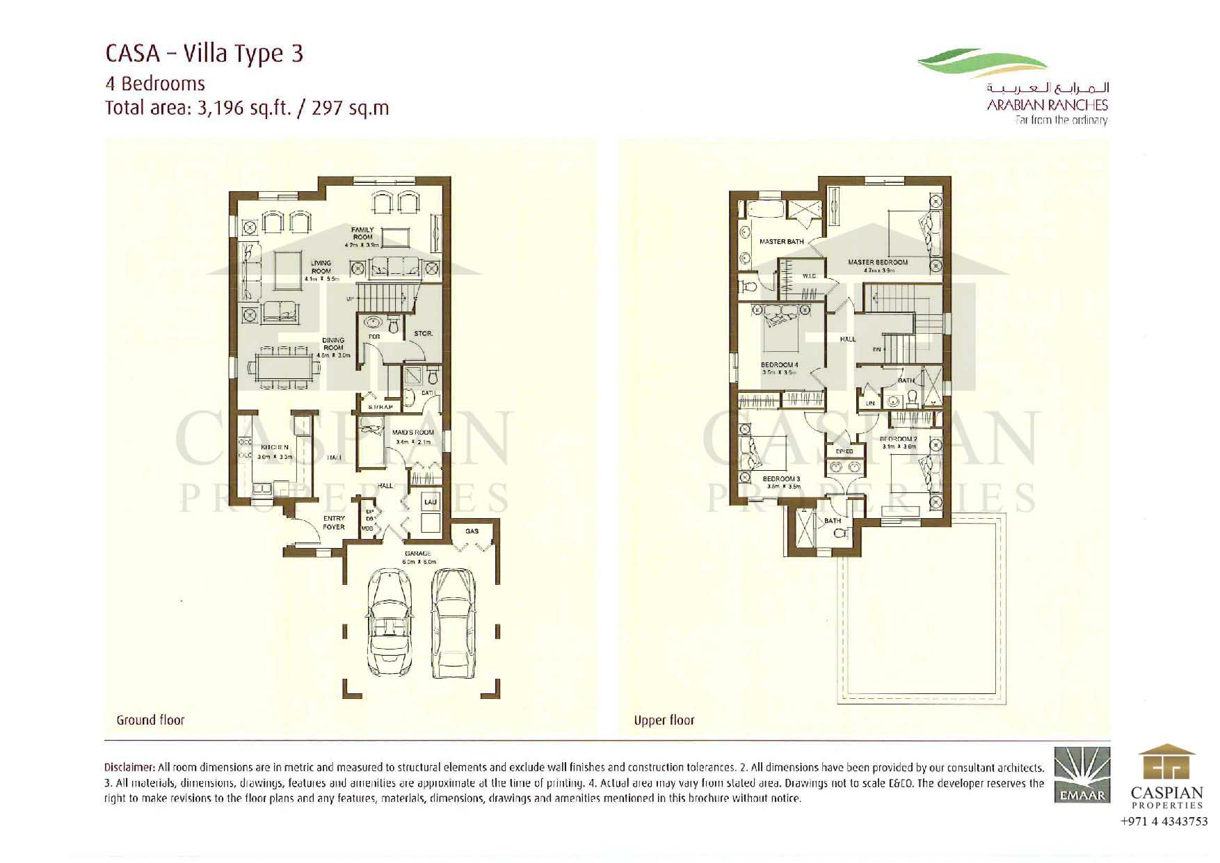 Arabian Ranches Casa Floor Plan