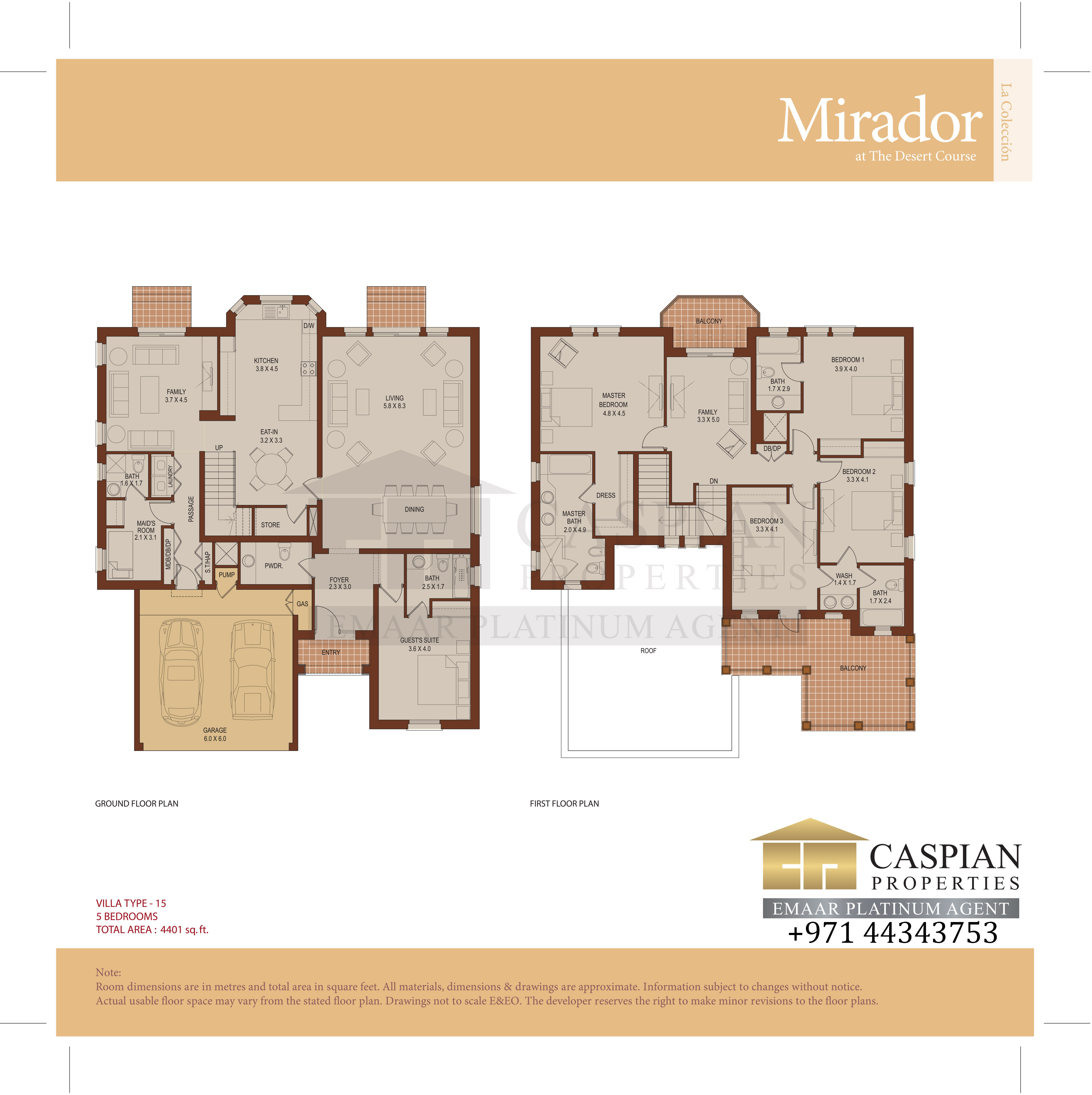 Mirador Floor Plans